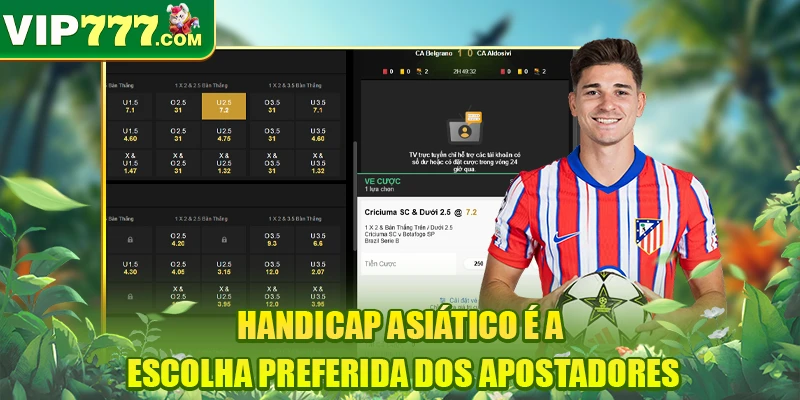 Handicap asiático é a escolha preferida dos apostadores